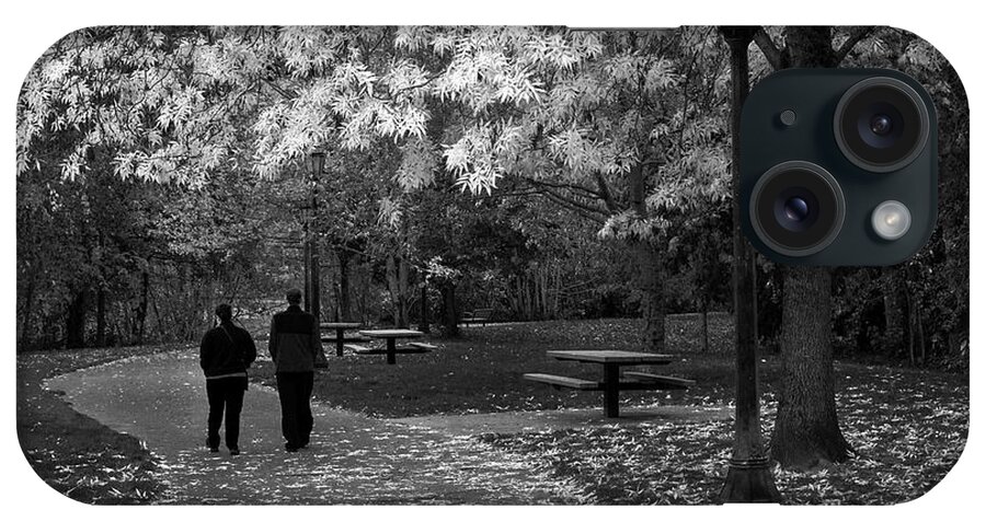 Landscapes iPhone Case featuring the photograph Cathedral Park in Fall BW by Steven Clark