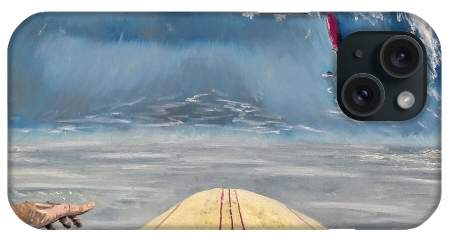 Surf iPhone Case featuring the painting Caught Inside by Kevin Daly