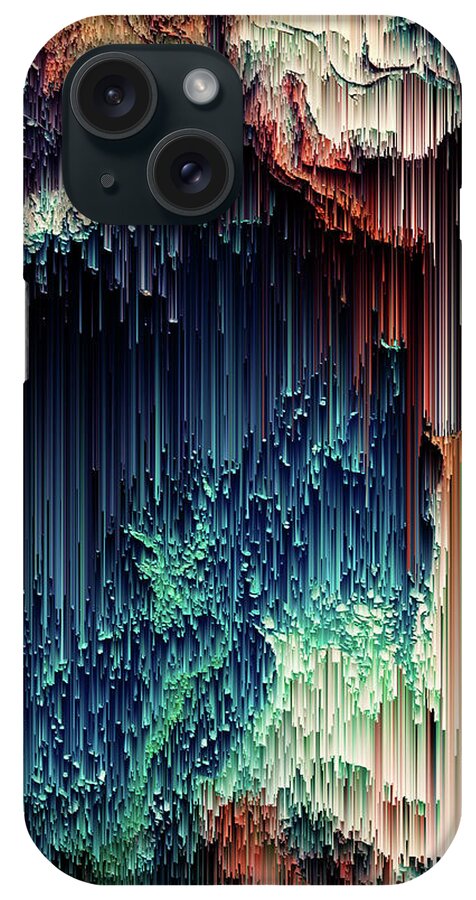 Trippy iPhone Case featuring the digital art Cave of Wonders - Pixel Art by Jennifer Walsh