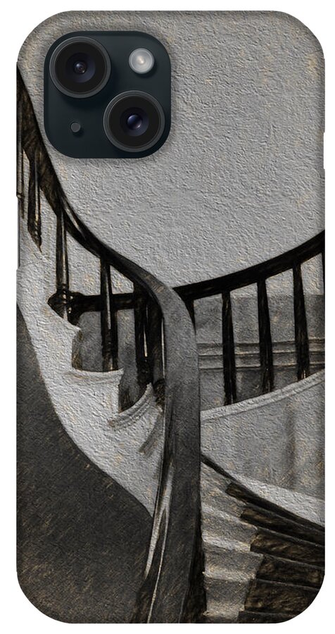 Stairs iPhone Case featuring the digital art Cedar Street Stairs by John Haldane