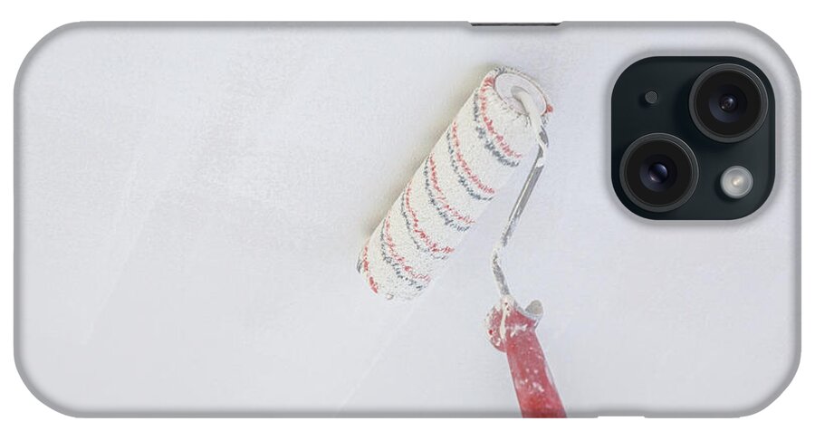 Paint iPhone Case featuring the photograph Ceiling paint roller by Benny Marty
