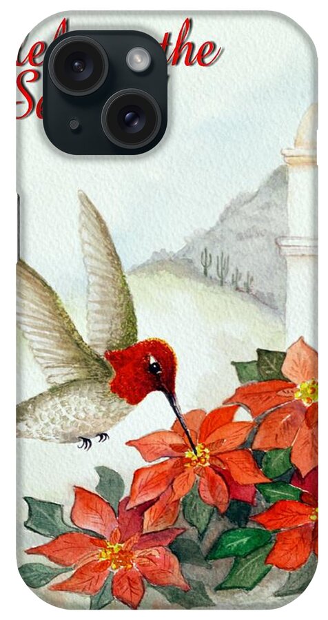 Christmas Card iPhone Case featuring the painting Celebrate the Season by Marilyn Smith