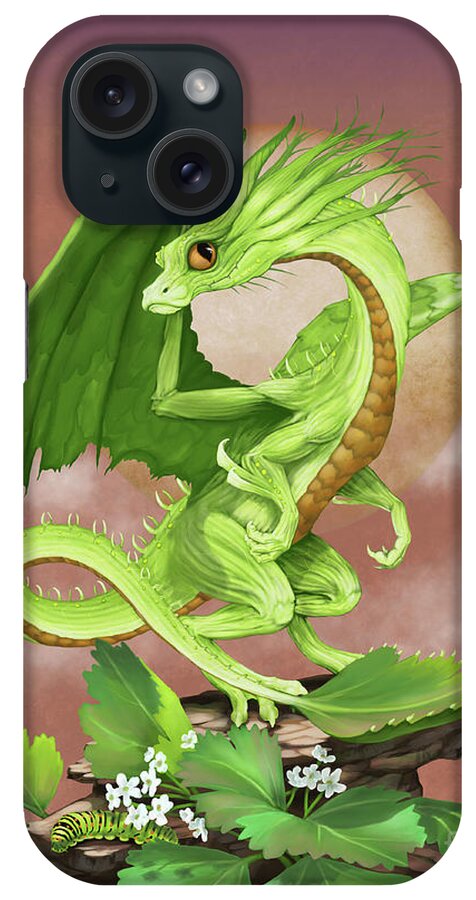 Celery iPhone Case featuring the digital art Celery Dragon by Stanley Morrison