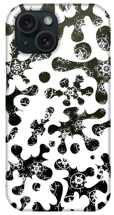 Pen And Ink iPhone Case featuring the drawing Celestial Cytoplasm by Red Gevhere