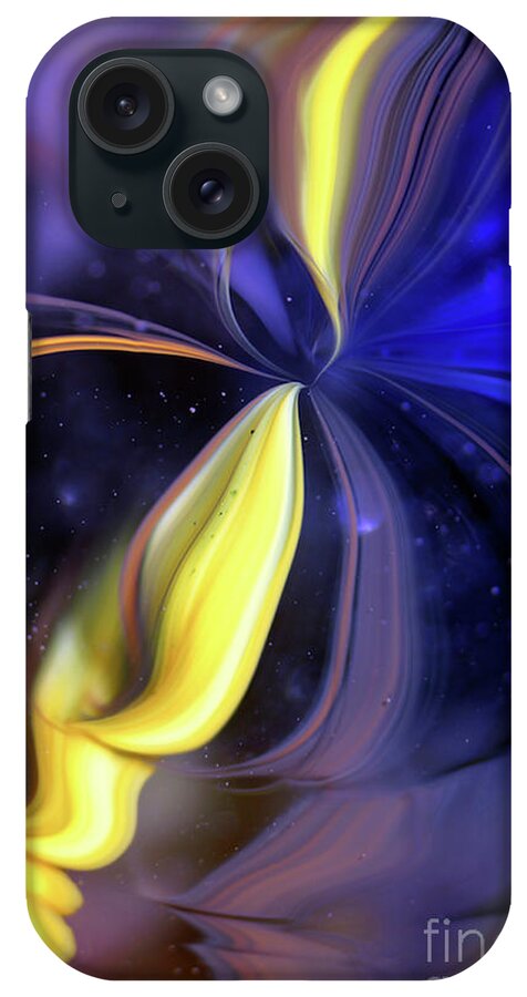 Abstract iPhone Case featuring the photograph Celestial Flower by Kimberly Lyon
