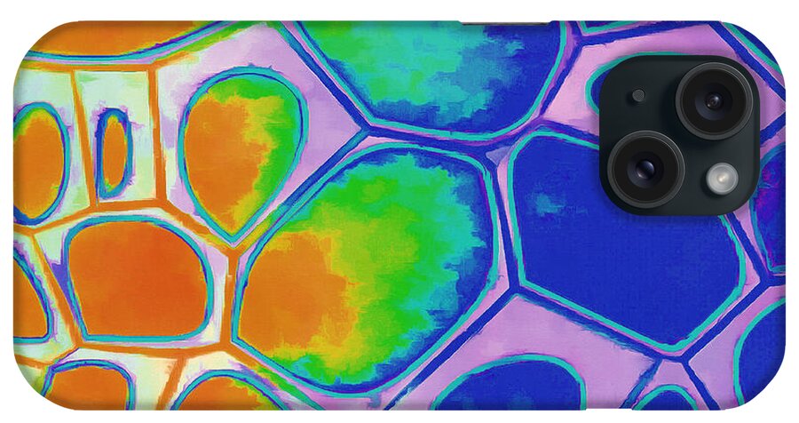 Painting iPhone Case featuring the painting Cell Abstract 2 by Edward Fielding