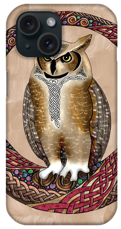 Artoffoxvox iPhone Case featuring the photograph Celtic Owl by Kristen Fox
