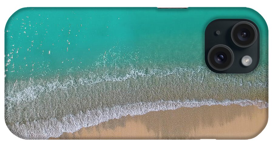 3scape iPhone Case featuring the photograph Cemetery Beach Aerial Panoramic by Adam Romanowicz