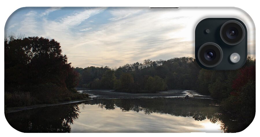 Centennial iPhone Case featuring the photograph Centennial Lake Autumn - Great View from the Bridge by Ronald Reid