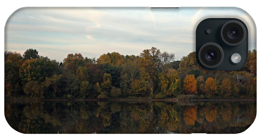 Centennial iPhone Case featuring the photograph Centennial Lake Autumn - Thanksgiving Reflection by Ronald Reid