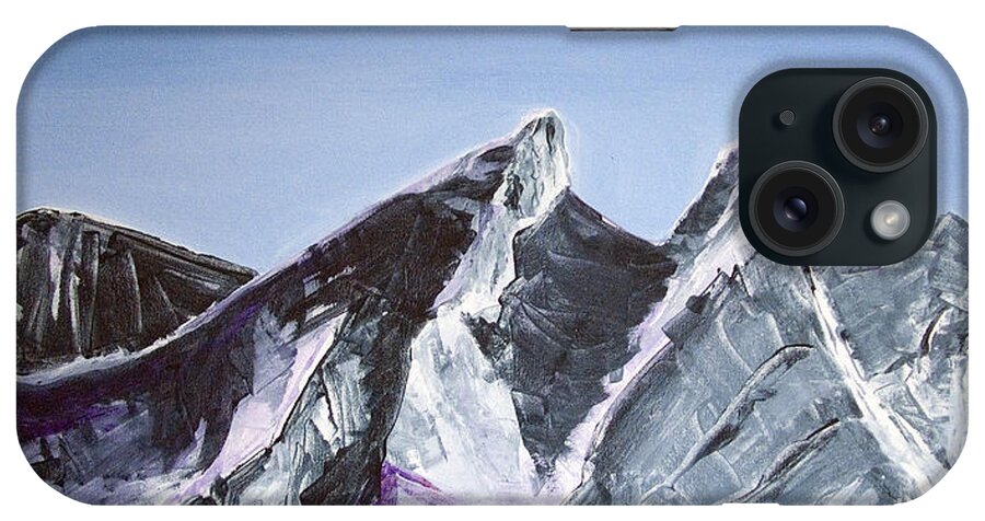 Acrylic Landscape Painting iPhone Case featuring the painting Cerro de la Silla of Monterrey Mexico by Kandyce Waltensperger