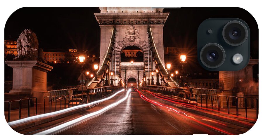 Tourism iPhone Case featuring the photograph Chain Bridge at midnight by Jaroslaw Blaminsky