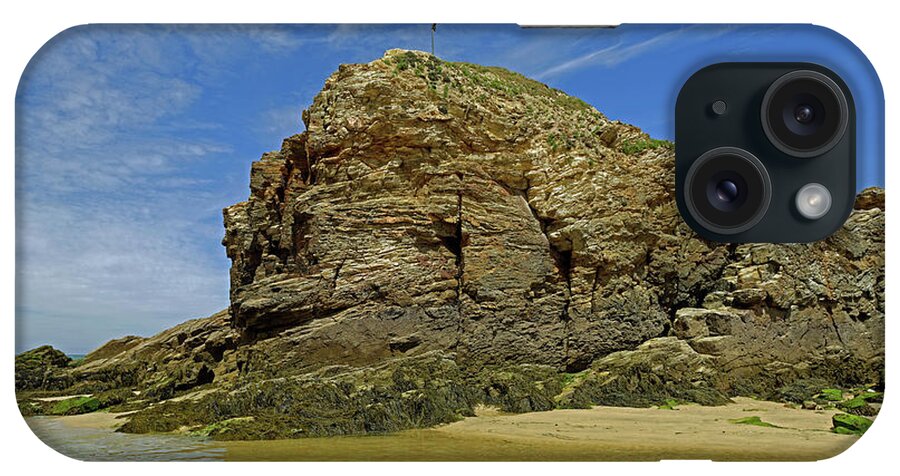 Britain iPhone Case featuring the photograph Chapel Rock - Perranporth Beach by Rod Johnson