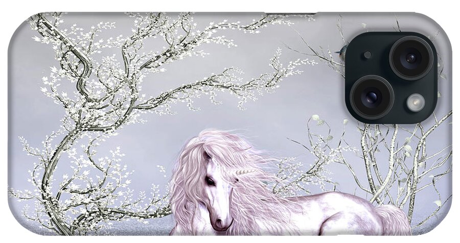 Charming Unicorn iPhone Case featuring the digital art Charming Unicorn by John Junek