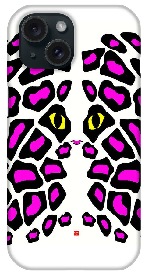 Graphic iPhone Case featuring the digital art Chaton Sauvage Paris by Ran Andrews