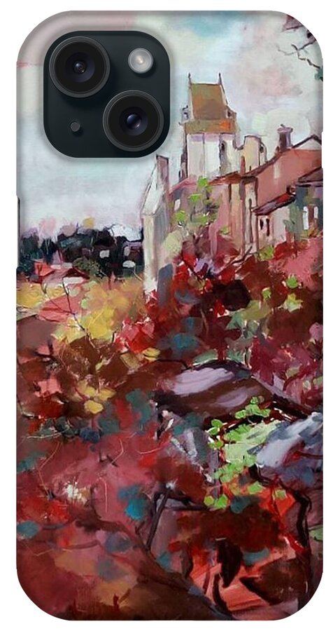  iPhone Case featuring the painting Chauvigny 2017 by Kim PARDON