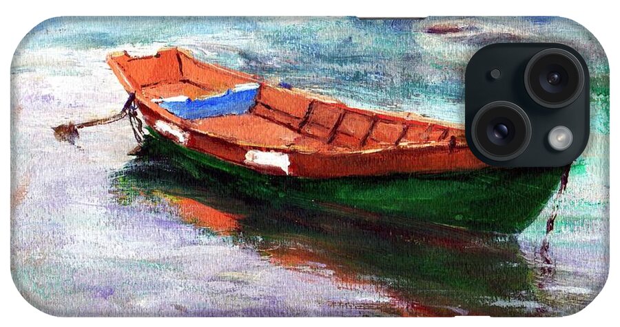 Boat iPhone Case featuring the painting Cheapie Del Rio by Randy Sprout