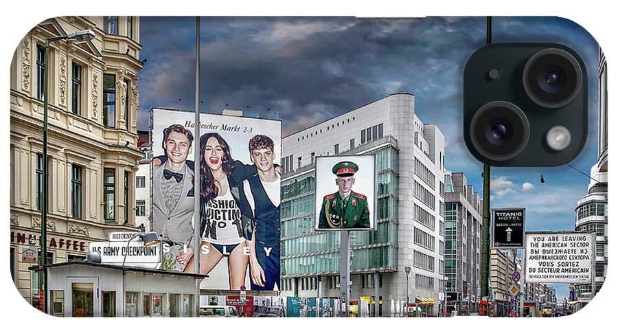 Endre iPhone 15 Case featuring the photograph Checkpoint Charlie In 2011 by Endre Balogh