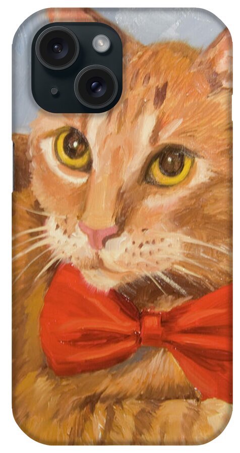 Cat iPhone Case featuring the painting Cheetoh by Alice Leggett