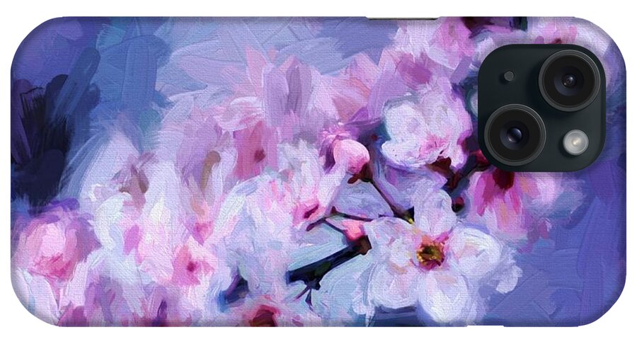 Cherry Blossom iPhone Case featuring the digital art Cherry Blossom 3 by Charmaine Zoe
