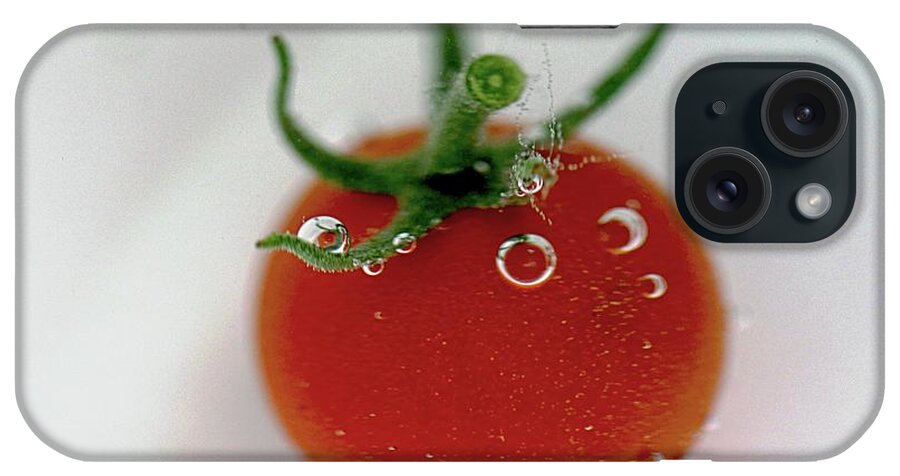Cherry Tomato iPhone Case featuring the photograph Cherry Tomato in water by Yumi Johnson