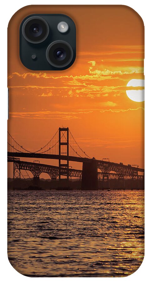 Sunset iPhone Case featuring the photograph Chesapeake Bay Bridge Sunset II by Richard Macquade