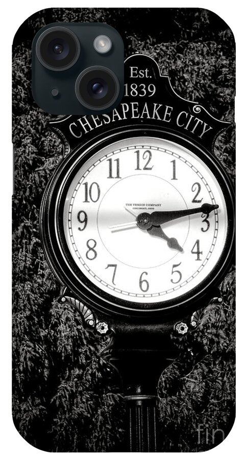 Town iPhone Case featuring the photograph Chesapeake City Clock by Olivier Le Queinec