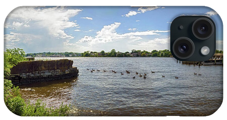 2d iPhone Case featuring the photograph Chester River Pano - Chestertown MD by Brian Wallace
