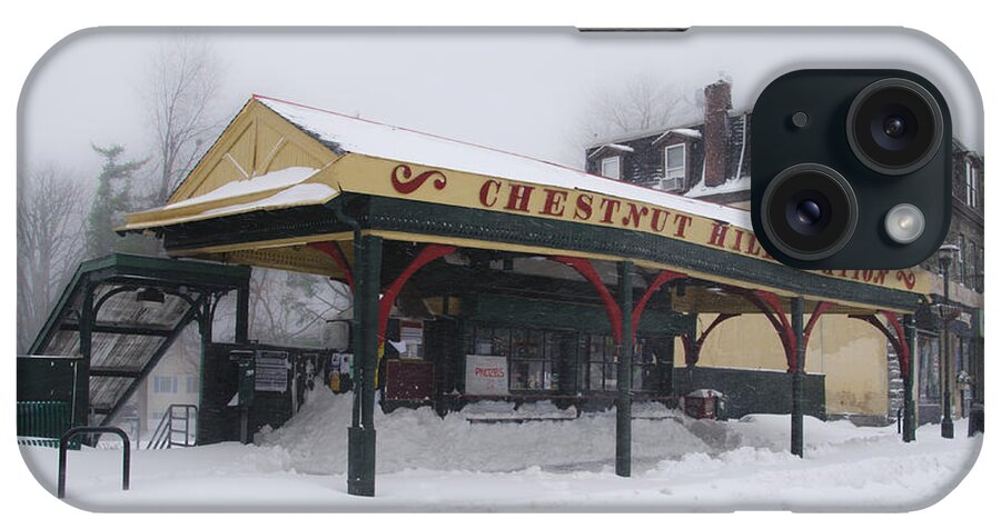 Chestnut iPhone Case featuring the photograph Chestnut Hill Station in Winter by Bill Cannon