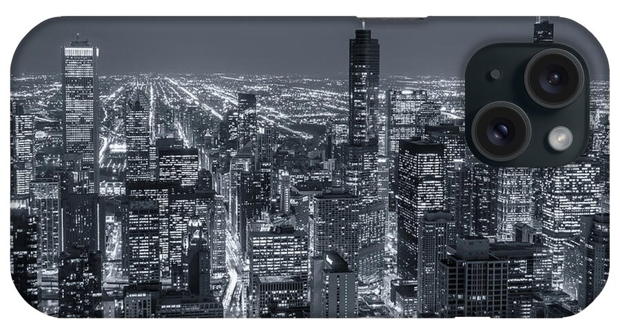 Chicago iPhone Case featuring the photograph Chicago Aerial Panorama by Lev Kaytsner