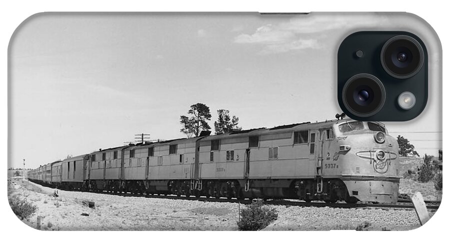 Diesel Engines iPhone Case featuring the photograph Diesel Locomotive Carrying Passengers #1 by Chicago and North Western Historical Society