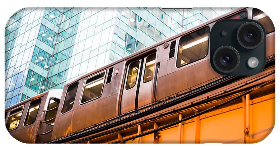 Chicago iPhone Case featuring the photograph Chicago L Elevated Train by Paul Velgos
