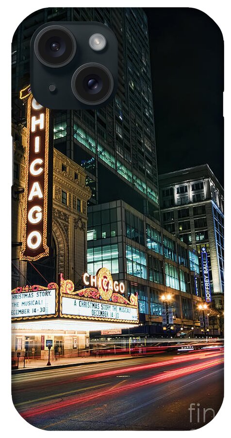 Chicago iPhone Case featuring the photograph Chicago Theatre by Eddie Yerkish