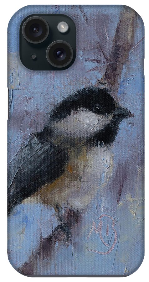 Wildlife Art iPhone Case featuring the painting Chickadee #2 by Monica Burnette