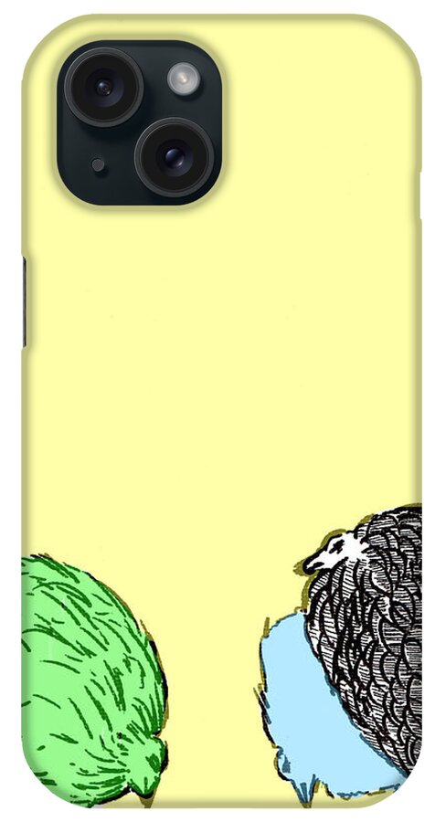 Chickens iPhone Case featuring the painting Chickens three by Jason Tricktop Matthews