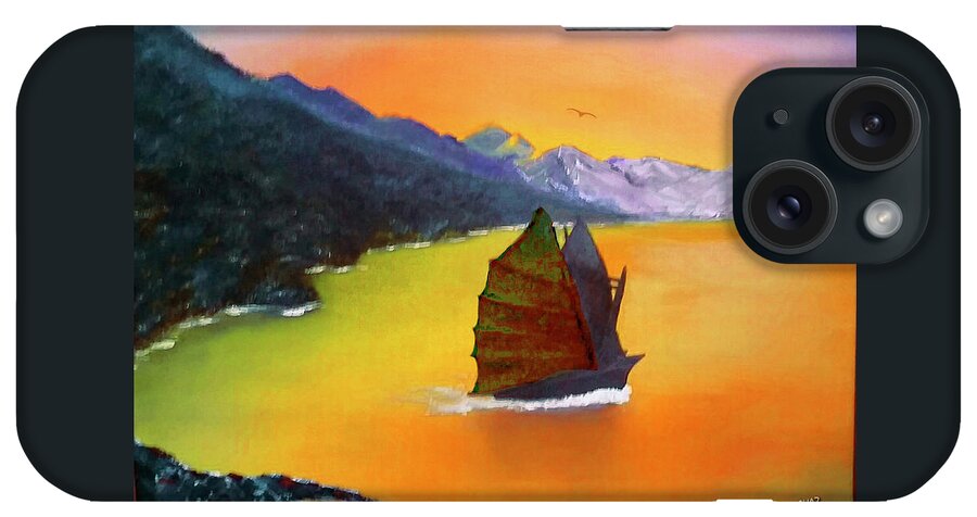 China iPhone Case featuring the painting China Sea by CHAZ Daugherty