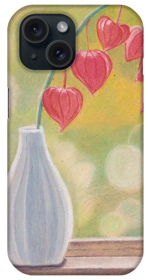 Chinese Lanterns iPhone Case featuring the pastel Chinese Lanterns by Alexis King-Glandon