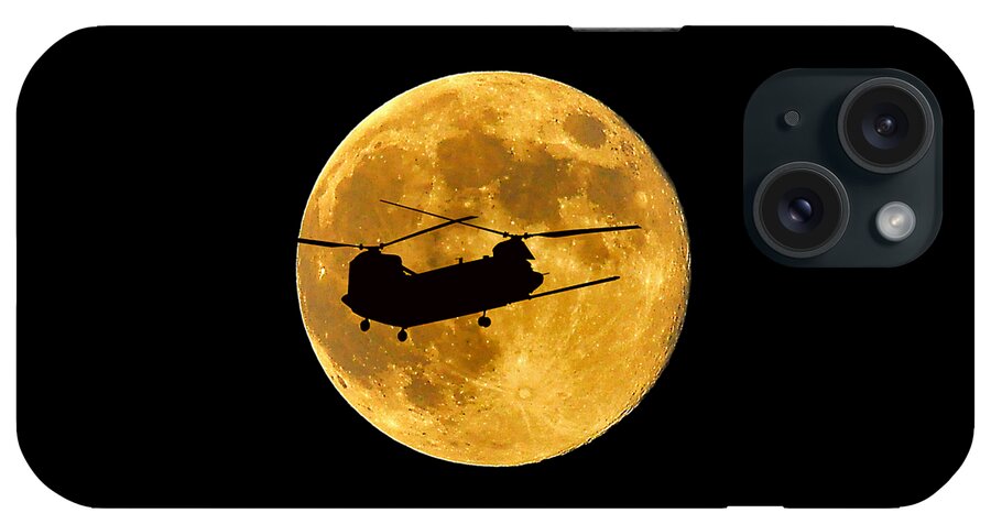 Chinook iPhone Case featuring the photograph Chinook Moon Color .png by Al Powell Photography USA