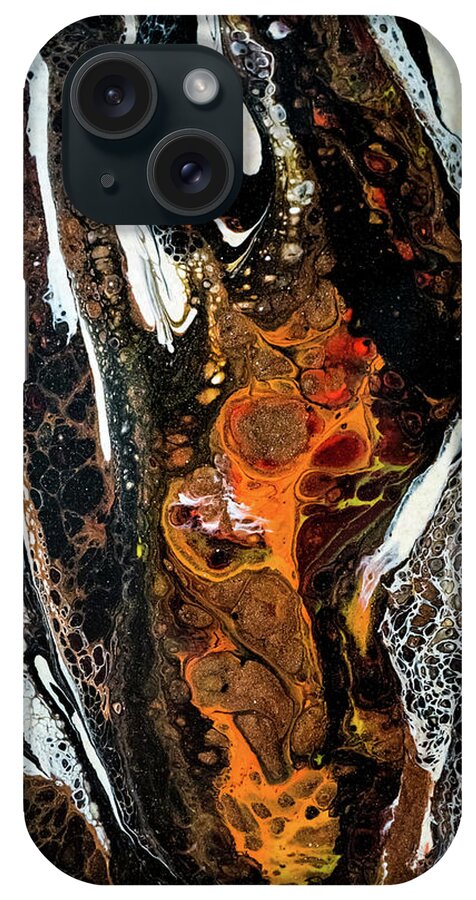 Contemporary iPhone Case featuring the painting Chobezzo Abstract series 3 by Lilia S