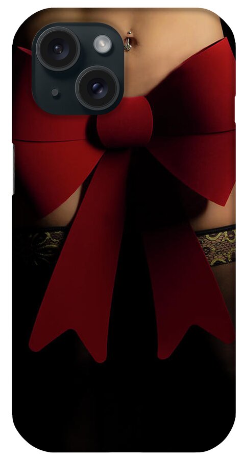 Christmas iPhone Case featuring the photograph Christmas boudoir by La Bella Vita Boudoir