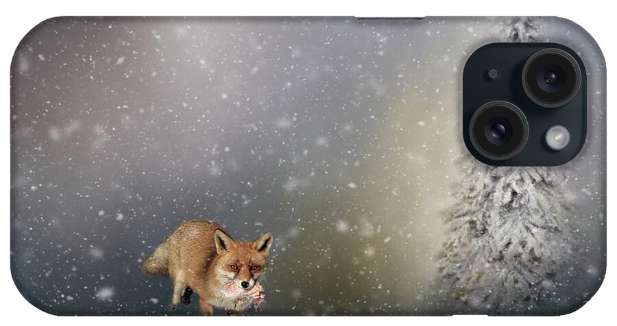 Fox iPhone Case featuring the photograph Christmas Card by Eva Lechner