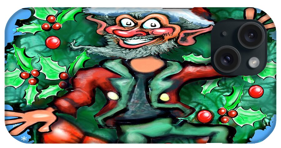 Christmas iPhone Case featuring the digital art Christmas Elf by Kevin Middleton