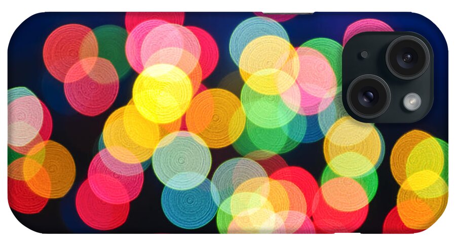 Blurred iPhone Case featuring the photograph Christmas lights abstract by Elena Elisseeva