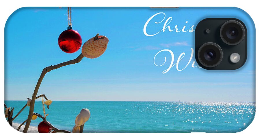 Christmas iPhone Case featuring the photograph Christmas Shells Warm Wishes by Robert Wilder Jr
