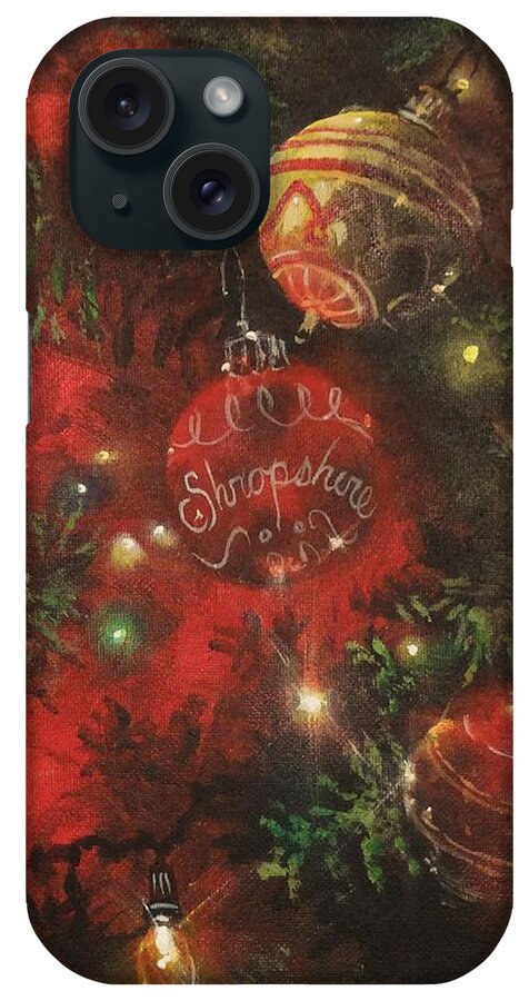 Christmas iPhone Case featuring the painting Christmas Sparkle by Tom Shropshire