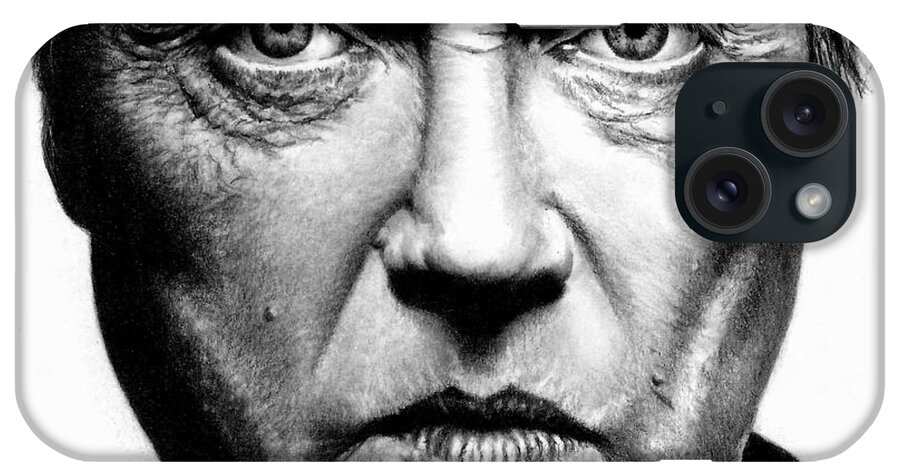 Christopher Walken iPhone Case featuring the drawing Christopher Walken by Rick Fortson