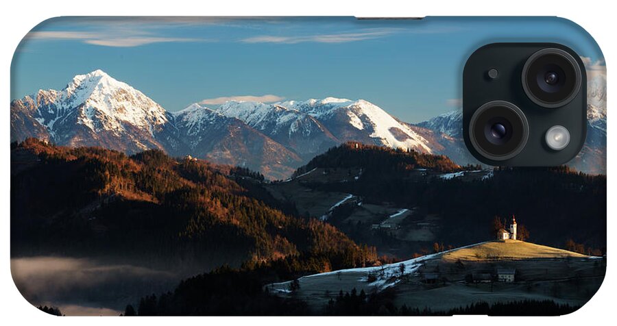 Sveti iPhone Case featuring the photograph Church of Saint Thomas at sunrise by Ian Middleton