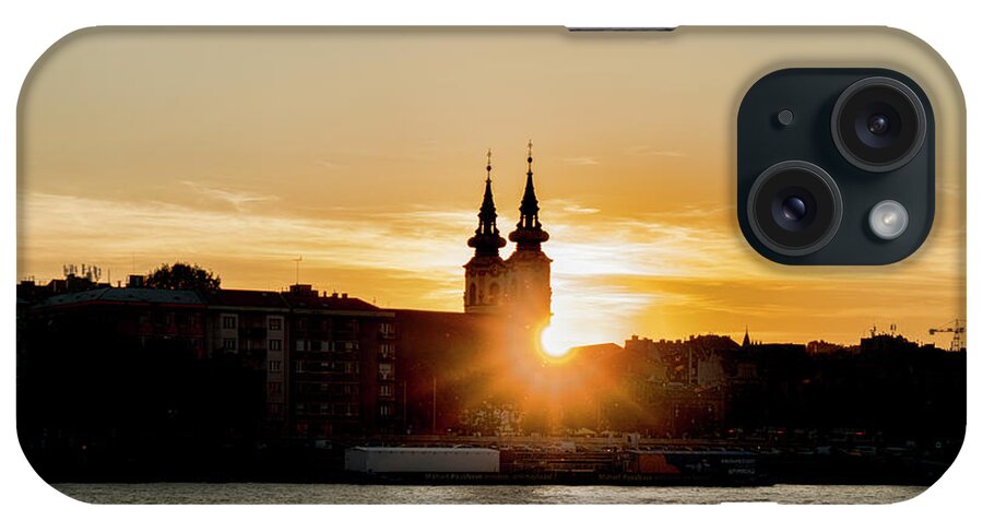 Budapest iPhone Case featuring the photograph Church Tower Silhouette by Sharon Popek