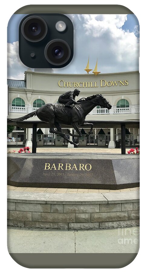 Churchill Downs iPhone Case featuring the photograph Churchill Downs Barbaro 2 by CAC Graphics