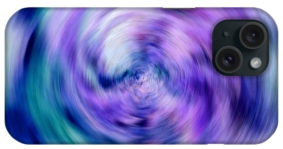 Abstract Art iPhone Case featuring the digital art Circling Thoughts by Krissy Katsimbras